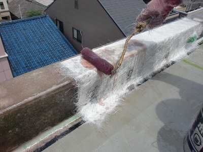屋上のFRP防水で雨漏り防止　大阪市　Y様邸