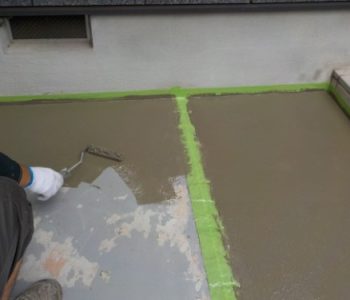 ガレージ床の塗装が剥がれて汚い｜塗り床防水でピカピカに　大阪府八尾市
