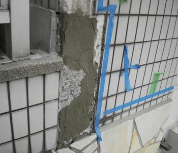 マンション（ALC壁）のタイル張り替え工事 | ピキッと割れた約250枚を交換　大阪府門真市