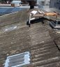 倉庫の雨漏りの応急処置！屋根の穴をFRP製波板で補修・内壁をプラスチックで補強　大阪市東成区