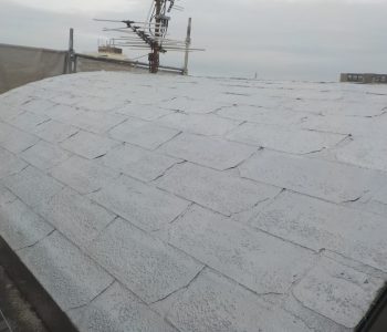 5階建てビルのドーム状屋根の補修・防水工事！築40年鉄骨造　堺市中区