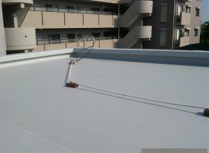 戸建RC造2階建て住宅で雨漏り！屋上を塩ビシートで防水対策　大阪市阿倍野区
