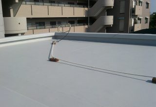 戸建RC造2階建て住宅で雨漏り！屋上を塩ビシートで防水対策　大阪市阿倍野区