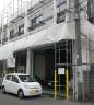 電線が近い鉄骨2階建倉庫の外壁屋根廻り工事！足場を使って屋根の状態もチェック　大阪市東成区